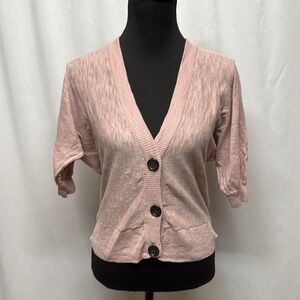 Aerie Dusty Pink Cardi. Monochrome Preppy Business casual